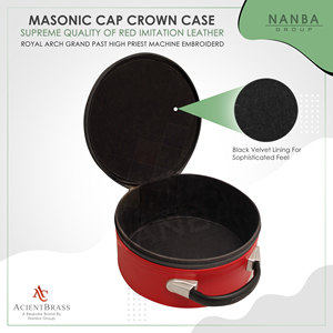 Étui de transport en similicuir pour casquette de Grand Prêtre du Rite Royal Maçonnique - Product Image 3