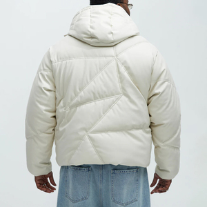 Blouson matelassé unisexe de haute qualité, style décontracté, brillant, col montant, à capuche, vente en gros, blousons gonflés personnalisés, toutes tailles - Product Image 2