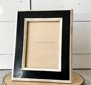 Cadeau unique Cadre photo en bois incrusté d'os de pin créatif pour la décoration intérieure d'Inde - Product Image 4