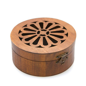 Natural <b>Pine</b> Wood Storage <b>Box</b> with Removable 6 Compartment Tray & Lid | Multipurpose Jewelry Tea Keepsake Gift Organizer Case - Product Image 6