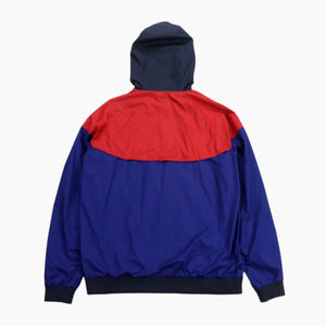 Veste coupe-vent pour homme, bleue, entièrement zippée, respirante, en toile de nylon, vêtements de sport, séchage rapide, doublure en mesh, imperméable, avec capuche, pour activités de plein air - Product Image 3