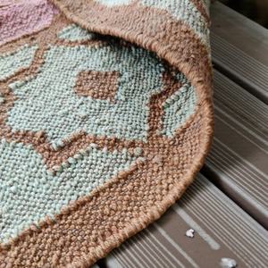 Tapis Kilim en laine fait main, tissage plat traditionnel, motif géométrique, teintures naturelles, tapis de sol durable - Product Image 3