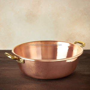 Elegante tazón de cobre para servir para decoración moderna del hogar, comida tradicional que sirve auténtico accesorio elegante hecho a mano - Product Image 2