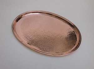 Plateaux de service en cuivre martelé faits à la main de luxe, taille et design personnalisés, assiettes et plats en cuivre pur pour collations - Product Image 5