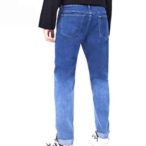 Slim Fit Denim <b>Pants</b> Medium Wash Casual Streetwear Fashion Soft Stretch Fabric Classic Style - Product Image 3