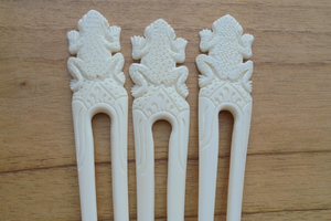 Épingle à cheveux artisanale en os de buffle |   Design solide et élégant, artisanat naturel - Product Image 4