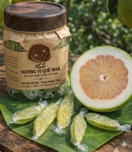 Cáscara de Pomelo Confitada de Vietnam, Ingrediente 100% Natural, Sin Aditivos, Dulce y Masticable, Sin Amargor, Producto Artesanal, Uso Seguro - Product Image 1