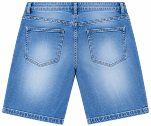 Shorts en jean bleu clair pour homme, classiques, cinq poches, décontractés, été - Product Image 2