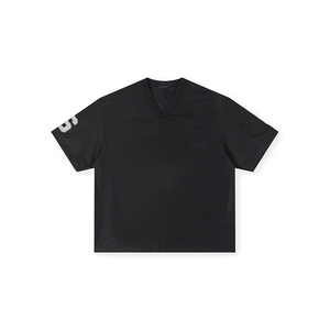 เสื้อทีมทรงดรอปไหล่ ยูนิเซ็กซ์ ทันสมัย พิมพ์ลาย โพลีเอสเตอร์ 100% คอวี ระบายอากาศได้ดี แห้งเร็ว แขนสั้น เย็บตะเข็บอย่างดี เนื้อผ้าเย็น - Product Image 6