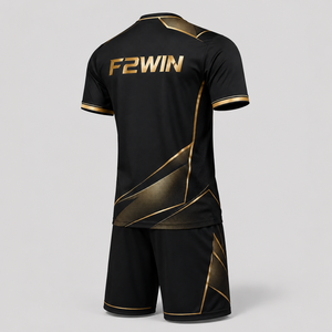 Camisetas de Fútbol Personalizadas para Adultos de Alta Calidad, Transpirables, Ligeras, 100% Poliéster, Uniformes de Fútbol Force 2 Win Short - Product Image 4