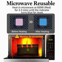 Meilunmei Sac déshumidificateur réutilisable pour voiture, absorbant d'humidité en gel de silice micro-ondable avec indicateur de couleur changeante, sûr pour armoire