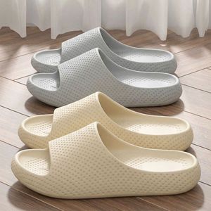 Sandalias de EVA de Color Sólido, Punta Abierta, Transpirables, para Interiores, Pantuflas de Verano, Amarillas - Product Image 5