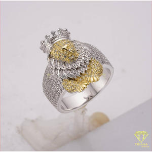 Bague de mode en argent sterling 925 avec diamant moissanite pour hommes, vente en gros pour revendeurs - Product Image 2