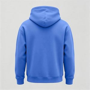 เสื้อฮู้ดผู้ชายสีฟ้าอ่อน ทรงปกติ ผ้าถัก สีพื้น สไตล์ลำลอง - Product Image 6