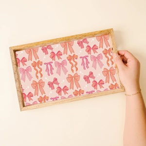 Luxury Wood and Enamel Decorative Tray Handmade Serving <b>Platter</b> Supplier Exporter - Product Image 2