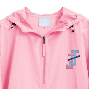 Veste rose unisexe pliable, coupe-vent brodé, léger, résistant à l'eau, vêtement de mode pour l'extérieur - Product Image 5