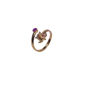 Wedding Wear 925 Sterling Silver Gold Plated Jewelry Ruby Gemstone Women Wear Classic <b>Couple</b> <b>Ring</b> - Product Image 1