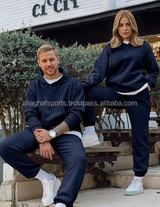 Nouvel Arrivage – Ensemble deux pièces décontracté pour homme : Sweat-shirt léger 100 % coton respirant à col roulé et manches courtes, couleur unie, texture gaufrée - Product Image 4