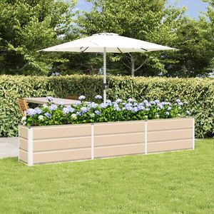 Macetero de Acero Color Marfil de 94.49 x 15.75 x 17.72 Pulgadas para Macetas y Jardineras - Product Image 1