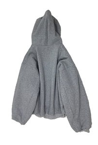 Sudadera con capucha de invierno extragrande reversible con cremallera para hombre, holgada, informal, de lujo, de diseñador, con apliques, forro polar, bordado de toalla, lavado enzimático - Product Image 2