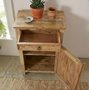 Gabinete de madera tallada a mano de alta calidad, tradicional, con cajones de almacenamiento, acabado natural ecológico, moderno y clásico. - Product Image 3