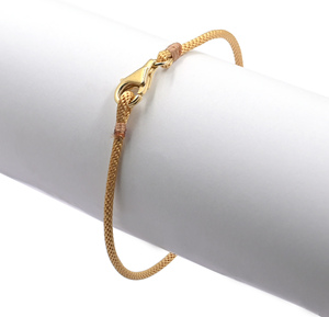 Pulsera de cadena chapada en oro con cierre de langosta – Joyería de moda unisex duradera - Product Image 2