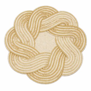 handcrafted beaded placemat Round Placemat Design Placemat by Saro Lifestyle Shamrock Coquette Bow Placemat table mat or - Product Image 5