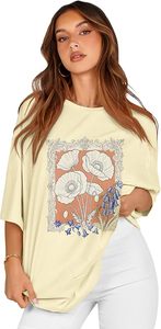 Camiseta gráfica de manga corta con cuello redondo para mujer, verano - Product Image 2