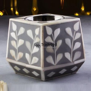 เชิงเทียนแบบฝังกระดูกทำด้วยมือหรูหราตกแต่งโต๊ะด้วย tradebyd - Product Image 1