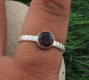 Anillo de Plata de Ley 925 Vintage Hecho a Mano con Piedra Preciosa Natural Ahumada, Joyería de Estilo Victoriano Antiguo, Regalo de Boda para Mujer - Product Image 2