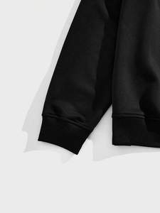 Sweat à capuche zippé intégral en molleton de coton, motif squelette en strass, coupe oversize, streetwear, design graphique, fabrication sur mesure, fourniture pour marques - Product Image 4