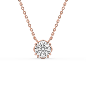 Colgante de Diamante Cultivado en Laboratorio con Certificación IGI, Corte Redondo de 1 Quilate, Plata 925, Estilo Único, Ligero, Corte Brillante, Joyería Fina para Boda - Product Image 1
