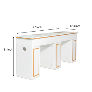 Table de manucure haut de gamme en MDF et contreplaqué, design moderne, couleur personnalisable, pour salon de beauté (OEM/ODM) - Product Image 4