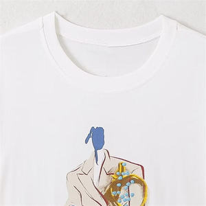 Camiseta de Mujer con Estampado Gráfico, Estilo Urbano, Holgada, Informal, de Algodón, Manga Corta - Product Image 4