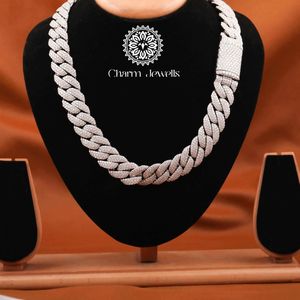 Charm Jewells Unisex Moissanite <b>Rope</b> <b>Chain</b> Necklace 925 Silver 14K Gold Plated IGI Certified Hip Hop Ball Statement Luxury Party - Product Image 2