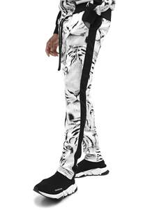 Chándal de compresión para hombre, mezcla de nailon y elastano, ajuste muscular, chaqueta con cremallera completa, pantalones deportivos, elasticidad en cuatro direcciones - Product Image 2