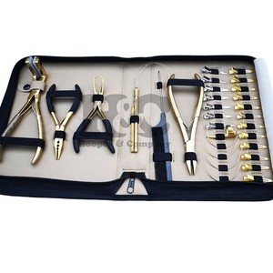 Kit d'outils professionnels pour extensions capillaires – Pince L dorée en acier inoxydable de qualité chirurgicale, clip à boucle en plastique pour micro-tresses commerciales - Product Image 4