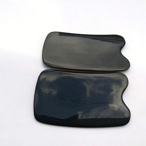 Tabla de Gua Sha Triangular de Cuerno de Búfalo Negro Natural para Masaje Corporal Completo y Drenaje Linfático - Product Image 5