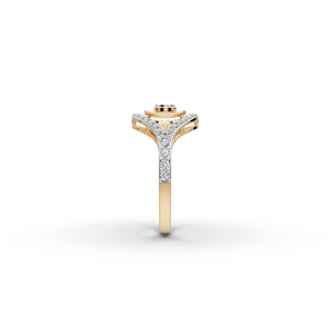 Anillo de Compromiso con Diamante Cultivado en Laboratorio en Forma de Lágrima - Product Image 3