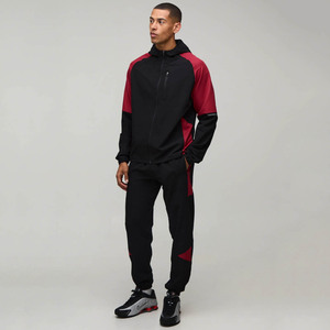 Wholesale OEM Custom Logo <b>Men's</b> Winter Windbreaker <b>Jacket</b> & Pant High-Quality Performance Fabric <b>Men's</b> Windbreaker Tracksuits - Product Image 1