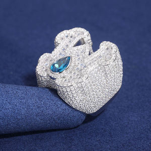 Bague de championnat sertie de diamants, initiale de nom, bijou, cadeau d'anniversaire - Product Image 2