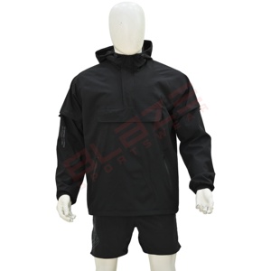 Ensemble veste et short pour hommes personnalisés Veste coupe-vent légère de haute qualité Ensemble coupe-vent unisexe en nylon - Product Image 2