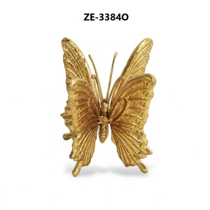 <b>Gold</b> Plated Brass Butterfly Figurine Polished 4.5 Inch Height Home Decoration Animal <b>Sculpture</b> Casting Art Metal Craft - Product Image 4