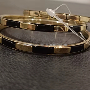 Conjunto de brazalete de latón hecho a mano Urban Grace, brazalete ajustable para ropa de joyería de moda para mujer - Product Image 1