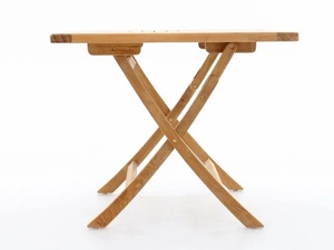 Durable <b>Folding</b> <b>Dining</b> <b>Table</b> Made Solid Teak Wood Eco-Friendly Space-Saving Outdoor Design for Patio Garden Cafe Restaurant Use - Product Image 4