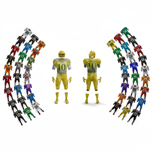 Breathable Quick Dry Customized American Football Uniform Jersey Pants Set Mesh Polyester Protective Training Activities Kit Men - Product Image 1