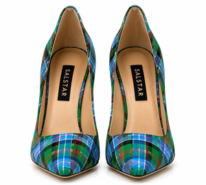 OEM Women's Scottish Luxury Wedding Party Tartan <b>High</b> <b>Heels</b> – Custom Printed Plaid Stiletto Pumps Manufacturer - Product Image 1