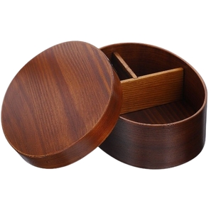 Lonchera de madera con separador, tabla para cortar, cuchara, para la escuela y excursiones de picnic. - Product Image 1