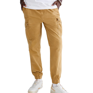 Mens Aero Cargo Jogger Pants Midweight Straight Mid Waist Medium Wash 100% Organic Cotton Multi Pocket Casual Sportswear - Product Image 1