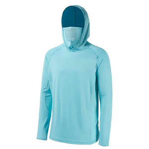 Chemise de pêche unisexe à manches longues et à capuche avec masque facial, séchage rapide, protection solaire intégrale - Product Image 3